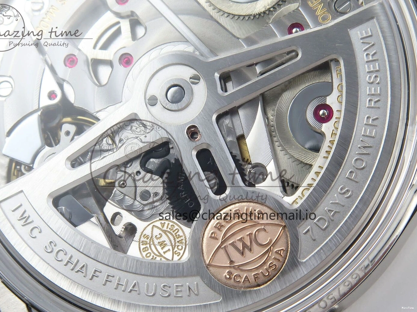 MIROTIME 0324 Portugieser Auto IWC0562A APSF 1:1 Best Edition White RG Dial on SS Bracelet A Unique 6991